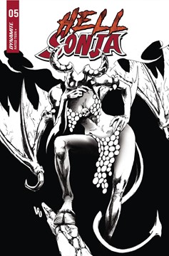 Hell Sonja #5 Cover N 7 Copy Last Call Incentive Lau Black & White