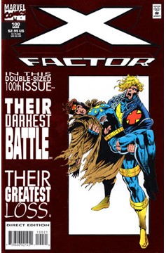 X-Factor #100 [Direct Edition - Deluxe Red Foil Cover]-Very Fine (7.5 – 9)