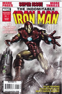 Indomitable Iron Man Black & White