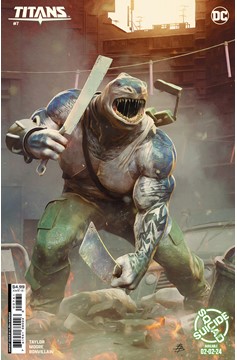 Titans #7 Cover F Bjorn Barends Suicide Squad Kill Arkham Asylum King Shark Card Stock Variant
