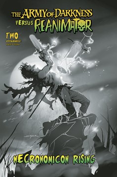 Army of Darkness Vs Reanimator Necronomicon Rising #2 Cover E 1 for 10 Incentive Sayger Black & White