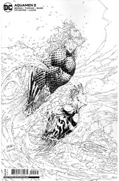 Aquamen #2 [Jim Lee & Scott Williams Black And White Cardstock Variant Cover]