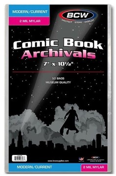Current/Modern Comic Mylar Archivals - 2 MIL (50 count)