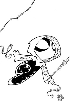 Spider-Gwen: The Ghost-Spider #3 1 for 50 Incentive Sketch Virgin Variant