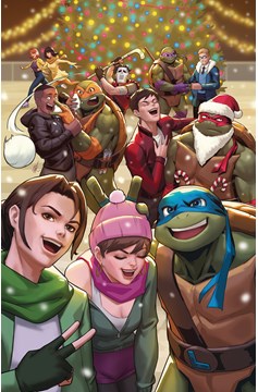Mighty Morphin Power Rangers / Teenage Mutant Ninja Turtles II Black & White Edition #1 Cover D Holiday Variant Ejikure