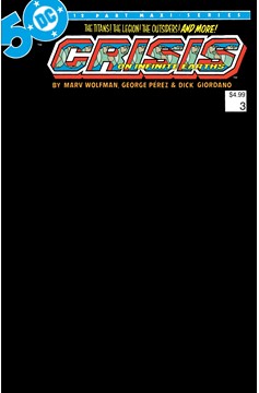 Crisis on Infinite Earth Facsimile Edition #3 (Of 12) Facsimile Edition Cover C Blank Variant