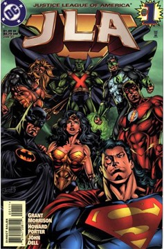 JLA #1 [Direct Sales]-Fine (5.5 – 7) [1St Team App. of The Hyperclan]