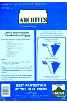E. Gerber Mylar Archives Silver Gold (50ct)