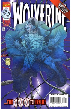 Wolverine #100 [Direct Edition - Foil Enhanced Cover]-Fine (5.5 – 7) [Death of Tyler Dayspring]