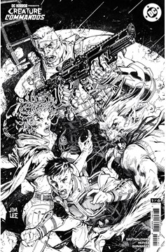 DC Horror Presents Creature Commandos #1 Cover D 1 for 25 Incentive Jim Lee Black & White Card Stock Va (Of 6)