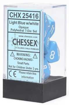 DICE 7-set: CHX25416 Opaque Set Light Blue White (7)