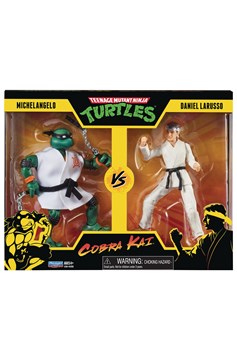 Teenage Mutant Ninja Turtles X Cobra Kai Michelangelo Vs Daniel Larusso Action Figure 2pk