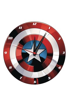 Marvel Captain America Shield 13.5 Inch Wood Wall Clock