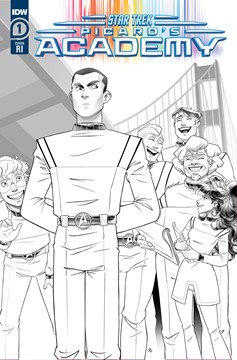 Star Trek: Picard's Academy #1 Boo B&W 1 for 10 Incentive