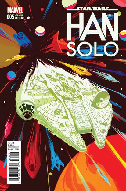 Han Solo #5 1 for 10 Millennium Falcon Variant Mike Del Mundo