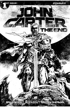 John Carter The End #1 Cover H 30 Copy Hardman Black & White Incentive