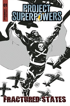 Project Superpowers Fractured States #1 Cover R 7 Copy Borges B&W Foc