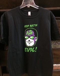 Keep Austin Evil Austin Books T-Shirt Youth M