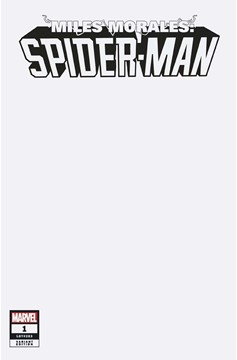 Miles Morales: Spider-Man #1 Blank Cover Variant