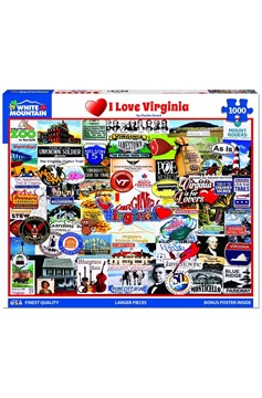 I Love Virginia (1779Pz) - 1000 Piece Jigsaw Puzzle