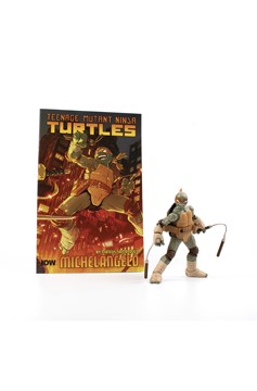 Teenage Mutant Ninja Turtles Michelangelo V2 Idw Comic Book & Bst Axn 5in Action Figure 