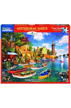 Mediterranean Harbor (1643Pz) - 1000 Piece Jigsaw Puzzle