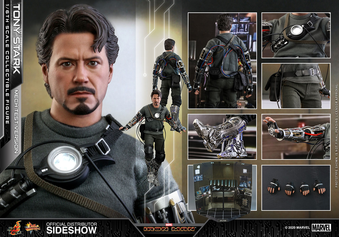 Preorder: Tony Stark (Mech Test Version) Sixth Scale Figure By Hot Toys