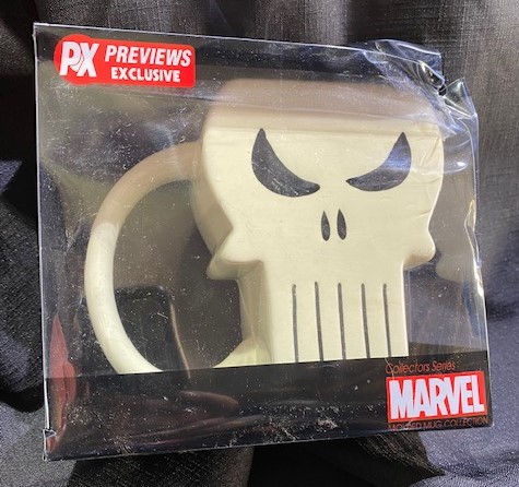 Punisher Logo Mug With Slight Chipping To The Bottom In Damaged Factory Packaging