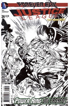 Justice League #26 Black & White Variant Edition (Evil) (2011)