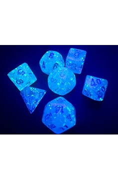 Chessex Dice: Luminary Sky /silver Mini-Polyhedral 7-Die Set