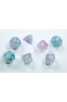 Chessex Dice: Nebula Wisteria /white Mini-Polyhedral 7-Die Set