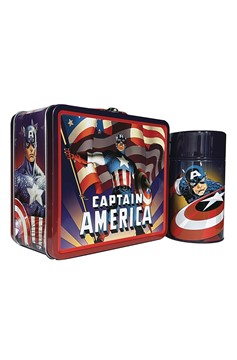 Tin Titans Captain America Px Lunch Box with Beverage Container