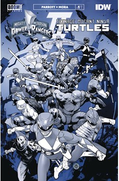 Mighty Morphin Power Rangers / Teenage Mutant Ninja Turtles II Black & White Edition #1 Cover A Mora