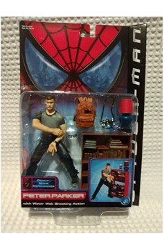 Toy Biz 2002 Spider-Man Movie Peter Parker With Water Web Shooting Action Figure