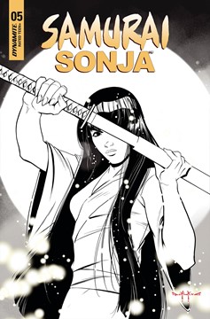 Samurai Sonja #5 Cover P 7 Copy Last Call Incentive Qualano Black & White