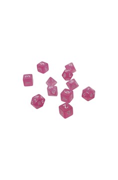 Eclipse Poly 11 Dice Set Hot Pink