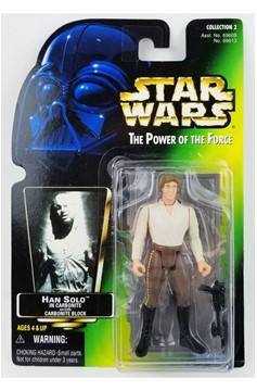 Star Wars Power of the Force Han Solo In Carbonite Figure