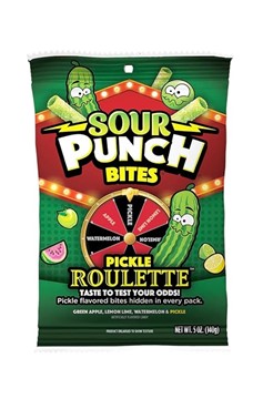 Sour Punch Bites Pickle Roulette 5Oz Peg Bag