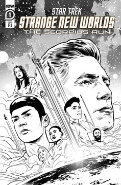 Star Trek: Strange New Worlds--The Scorpius Run #1 Cover D 1 for 10 Incentive Hernandez Black & White