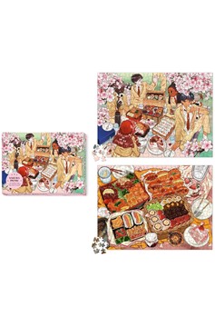 Sakura (Cherry Blossom) Picnic: An Anime Food 2-In-1 Double-Sided 500-Piece Puzzle