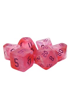 Old School 7 Piece Dnd Rpg Dice Set Galaxy - Rose Sky