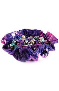 Velvet Dice Bag With Compartments: Nebula