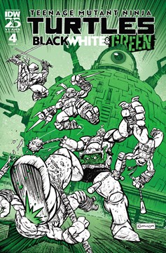 Teenage Mutant Ninja Turtles: Black White & Green #4 Cover Catalan Foil Variant 1 for 10 Incentive Variant