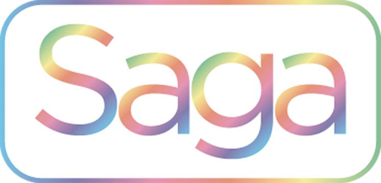 Saga Rainbow Logo Pin