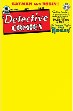 Detective Comics #140 Facsimile Edition Cover B Blank Card Stock Variant