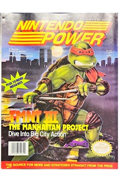 Nintendo Power Volume 33 Teenage Mutant Ninja Turtles 3 The Manhattan Project With Poster