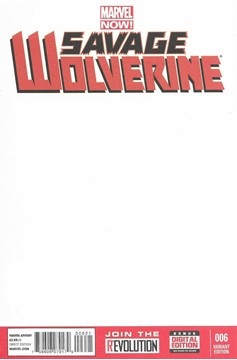 Savage Wolverine #6 (Blank Cover Variant) (2013)
