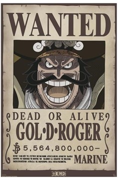 One Piece Wanted Gol D Roger Poster