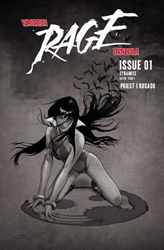 Vampirella Dracula Rage #1 Cover K 1 for 15 Incentive Gunduz Black & White