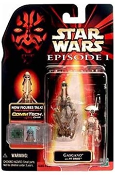 Star Wars Episode 1 Commtech Gasgano With Pit Droid 